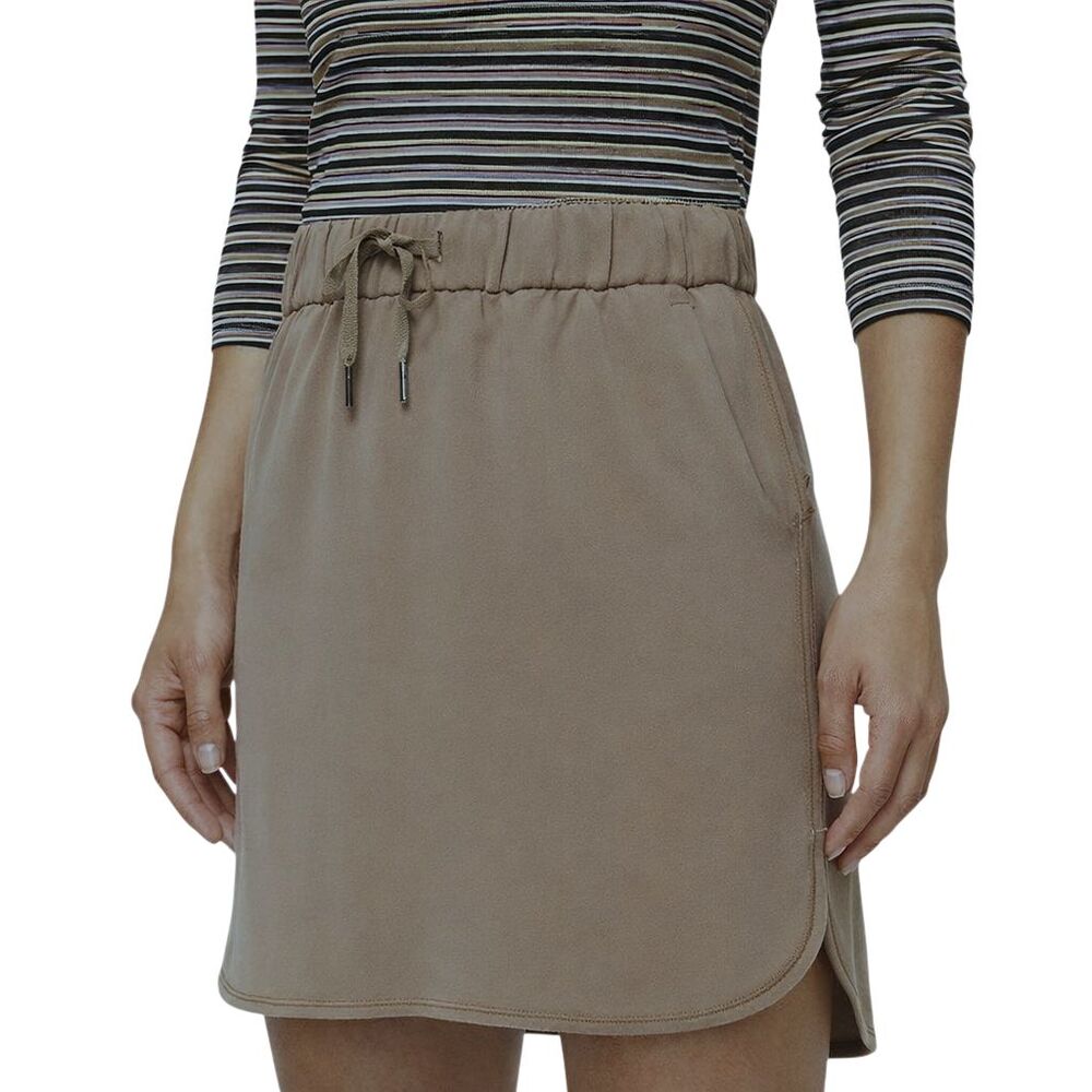 Lululemon On The Fly Skirt Women's 4 Comfort Drop Hem Relaxed Fit Taupe Beige